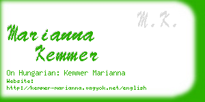marianna kemmer business card
